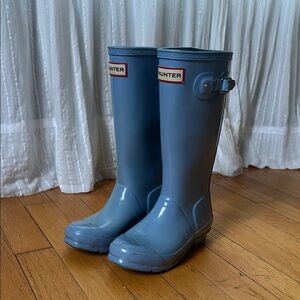 Kids Hunter Blue Rain Boots